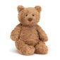 Jellycat Bartholomew Bear soft toy in soft brown, front view.