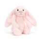 Bashful bunny soft toy in pink, front view.