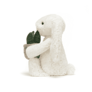 JELLYCAT Cream Bunny with Plant - Image 3