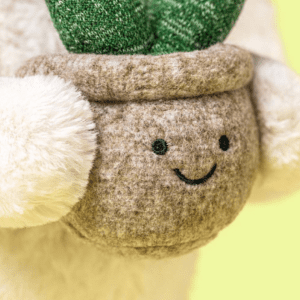 JELLYCAT Cream Bunny with Plant - Image 5